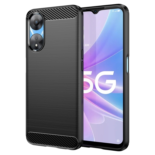 New Product for OPPO A78 5G Brushed Texture Carbon Fiber TPU Phone Case