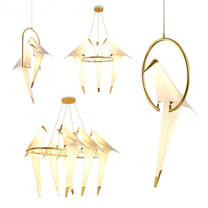 Penjualan langsung pabrik lampu gantung langit-langit, lampu gantung, lampu langit-langit, Derek, kertas burung, Origami, minimalis Modern, Nordic - Product Image 6