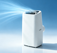 Climatiseur Portable Électrique Silencieux Airwens 12000 BTU pour Usage Domestique, Économe en Énergie, Refroidissement et Chauffage, sur Roulettes - Vente en Gros Usine
