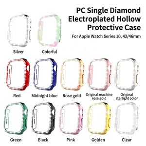 Caja de Reloj de Lujo con Marco de Diamantes para Apple Watch Serie 10 42mm 46mm, Caja Brillante, Caja Hueca para Mujer - Product Image 3
