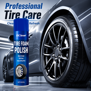 Spray mousse nettoyant pour pneus anti-UV, élimine la poussière de frein et les films routiers - Product Image 1