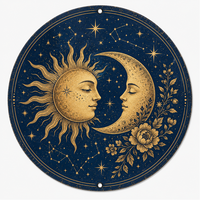 Tableau mural en aluminium fait main, design contemporain, 20 cm, pour la Toussaint, décoration murale suspendue pour diverses occasions, cadeau pour la maison