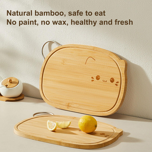 Tabla de cortar de bambú ligera y reversible para bloque de carnicero de carne con ranuras de jugo para preparar comidas, servir bistec - Product Image 4