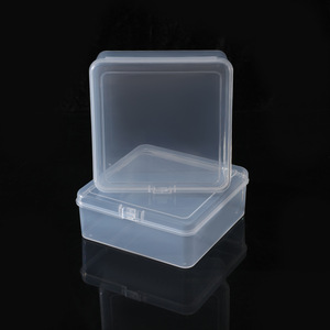 กล่องเก็บของพลาสติกใส PP ขนาด 10X10X3.7 ซม. พร้อมฝาปิดสำหรับใส่เครื่องประดับและชิ้นส่วนขนาดเล็ก - Product Image 3