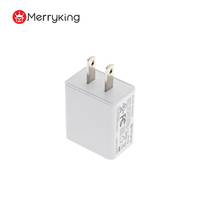 Cargador USB Merryking con Enchufe Estadounidense y Japonés, 5 V, 1 A, 5 W, Mini Cargador USB al por Mayor para Iluminación LED