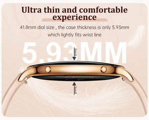 M201 Smart Watch 1.32" AMOLED Ultra Thin 5.93mm IP68 100+ Sports Heart Rate SpO2 Sleep Tracker for Men Women Couple DaFit APP - Product Image 5