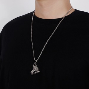 Collier pendentif <span class=keywords><strong>patin</strong></span> <span class=keywords><strong>à</strong></span> <span class=keywords><strong>glace</strong></span> pour homme, bijoux punk en étain, style <span class=keywords><strong>vintage</strong></span> minimaliste, tendance streetwear, chaîne de pull unisexe, vente en gros - Product Image 6