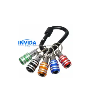 IVD-3128 5PC 1/4 인치 육각 생크 드라이버 비트 홀더 확장 바 키 체인 나사 어댑터 드릴 교체 핸드 헬드 쉬운 변경