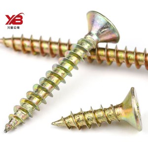 Tornillos autorroscantes empotrados en cruz avellanados resistentes al óxido y a la corrosión con revestimiento amarillo, rosca de doble <span class=keywords><strong>curso</strong></span>, perforación rápida para - Product Image 4