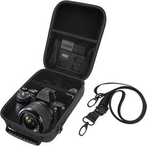 Étui de voyage en cuir rigide HESPLUS pour appareils photo hybrides Sony <span class=keywords><strong>Alpha</strong></span> <span class=keywords><strong>7</strong></span> <span class=keywords><strong>II</strong></span>/III/IV/a7 ILCE7M3, fermeture éclair, accessoires compatibles - Product Image 2