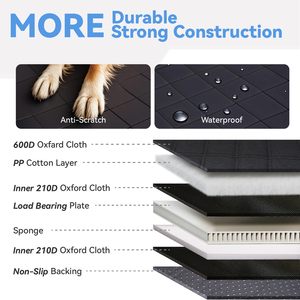 Lynpet防水滑り止め犬用カーシートカバーハイサイドバリア付き500ポンドハードボトムスクラッチプルーフキャリングバッグ付き - Product Image 6