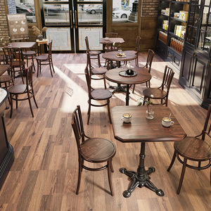 Commercial Series European Style Wooden <b>Dining</b> <b>Table</b> and Chairs for Youth Hostel Restaurant Furniture Designed Base Eco-Friendly - Product Image 4
