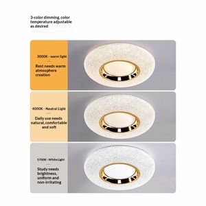 <span class=keywords><strong>Led</strong></span> Trần Đèn siêu sáng Kem gió thiết kế sắt Acrylic điều khiển từ xa bề mặt gắn quang phổ đầy đủ cho phòng ngủ chính - Product Image 3