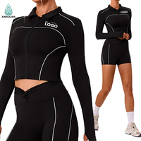 Ärmelloses, figurformendes Yoga-Top mit Stretch-Gewebe, elastischer Fitness-Reißverschluss-Cardigan, sportliche Yoga-Jacke
