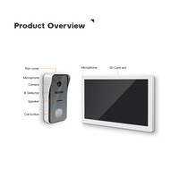Sistema de Intercomunicación con Video IP de 2 Cables para Seguridad del Hogar, con Detección IR, Videoportero para Villa