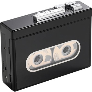 Lecteur de cassettes rétro noir avec fonction d'auto-réversement, transcription USB et prise casque 3,5 mm - Product Image 6