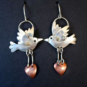 Orecchini pendenti con uccelli animali personalizzati da donna bohémien retrò regalo semplice - Product Image 1