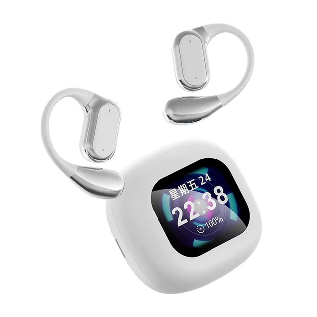 Q18 AI-Powered Real-Time Translator TWS Earbuds Digital Display LCD Touch Screen Earphone ENC Noise Cancelling Headphones