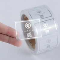 Autocollant d'étiquette de bouteille personnalisable en vinyle auto-adhésif brillant, transparent, imperméable, avec logo estampé en feuille d'or, formes multiples