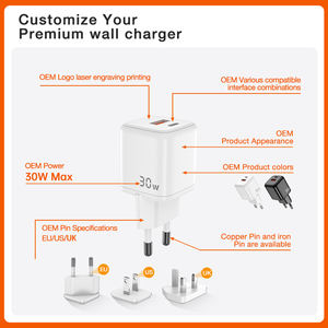 Nouvel arrivage <span class=keywords><strong>30W</strong></span> GaN PD + QC adaptateur de charge rapide <span class=keywords><strong>chargeur</strong></span> USB-C pour <span class=keywords><strong>iPhone</strong></span> 15/<span class=keywords><strong>14</strong></span>/13/12 <span class=keywords><strong>Pro</strong></span> Max Samsung xiaomi - Product Image 5