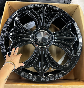 Rines de Aleación Forjada Estilo Gótico con Diseño de Cruz de Flores, Personalizados para Autos de Lujo Clase G - Product Image 4