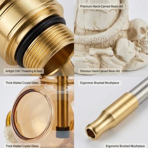 Chicha en acier inoxydable avec griffe de <span class=keywords><strong>dragon</strong></span> en résine unique et boule de cristal, cinq couleurs - Product Image 4