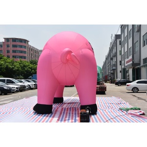 Mascotte géante gonflable personnalisée KeepFuns en forme de cochon rose, ballon animal personnalisable pour la promotion d'événements et de festivals de musique - Product Image 6