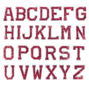 Custom Glitter Letter Patches Height 5cm Iron On Letters Sequin Iron On Patch