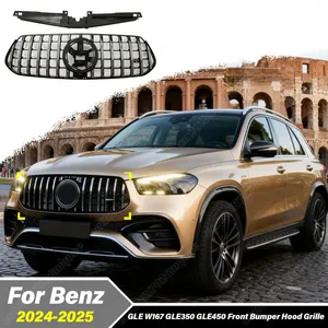 สำหรับ Mercedes Benz GLE W167 GLE350 GLE450 Sport Edition 2024 2025 ชุดตกแต่งตะแกรงช่องลมด้านหน้ารถยนต์ - Product Image 1