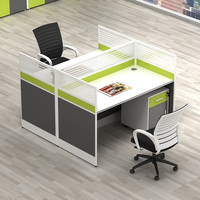 Bureau de travail modulaire en bois moderne pour 6 à 8 personnes avec armoire coulissante et écran de rangement mobile pour immeuble de bureaux