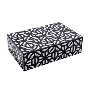 Caja de almacenamiento de joyería de madera tradicional con detalles de incrustaciones de resina artística Ideal para presentación de regalo elegante Proveedor indio - Product Image 2