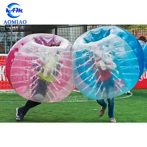 Venda quente vermelho e azul 1.5 m PVC bola inflável terno/bolha de futebol/bumper humano bola bolha