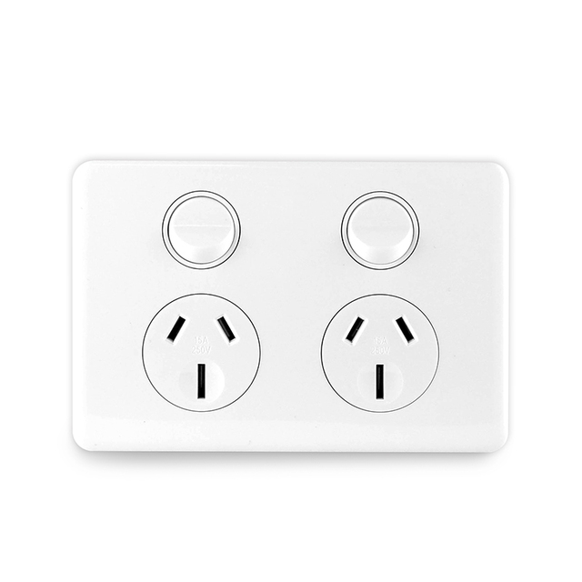 Popular SAA Approval OEM/ ODM Factory Manufacture Australia Standard  AS/NZS Wall 15A Double Powerpoints Switches Socket