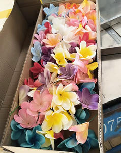 DREA Hawaii <span class=keywords><strong>Plumeria</strong></span> Hibiscus saç DIY köpük çiçekler düğün tatil plaj parti dekorasyon doğal duygu <span class=keywords><strong>PU</strong></span> yumurta çiçekler - Product Image 3