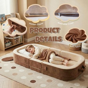 Cama de Viaje para Bebés y Niños Pequeños con Diseño de Perro Beagle Bordado, con Asa Portátil y Correas, Funda Lavable, para Camping y Hogar - Product Image 5