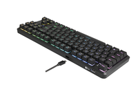 Clavier mécanique de jeu rechargeable USB Type C 2,4G, 61 touches Qwerty, interrupteurs rouges, pavé tactile, résistant aux déversements, éclairage RVB, CE ROHS REACH