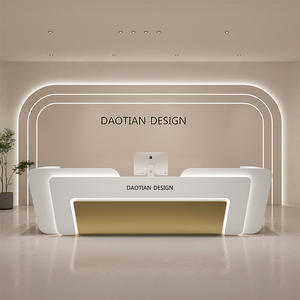 Mostrador Moderno de Madera Maciza Ecológica y Duradera <span class=keywords><strong>para</strong></span> Caja Registradora, Salón de Belleza, Clínica Dental, Bar, Institución de Capacitación, Recepción - Product Image 2