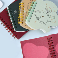 Cuaderno Personalizable con Espiral y Diseño Creativo de Dibujos Animados, Mini Cuadernos Bonitos para Estudiantes Escolares