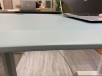 Plateaux de table de bureau en bois bleu MDF de 25 mm d'épaisseur, certifiés E0, modernes et personnalisés, ergonomiques, résistants à l'eau, bureau électrique à hauteur réglable automatiquement