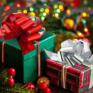 5 6 8 pulgadas de ancho mezcla de colores rojo oro plata papel de regalo lazos regalo tirar lazos cinta para Navidad boda caja de regalo Decoración - Product Image 3