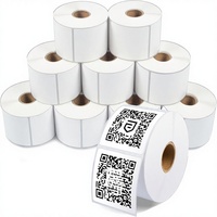 Adhésifs, étiquettes autocollantes thermiques directes carrées de 2,5 po x 2,5 po, codes QR, codes-barres pour l'agriculture