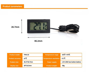 Thermomètre hygromètre numérique - Moniteur de température et d'humidité intérieure et extérieure avec écran LCD pour la maison, le bureau et la serre - Product Image 4