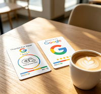 Carte NFC personnalisée en PVC pour avis Google sur le comptoir du magasin, touchez pour laisser des avis Google 5 étoiles pour restaurant, commerce de détail