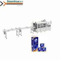 Machine à emballer les rouleaux de papier toilette industrielle automatique avancée sur mesure, 25 bpm, avec système à pression négative pour l'échelle des usines