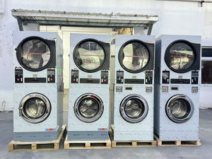 Lavadora secadora automática de 22kg para hoteles, lavandería de <span class=keywords><strong>autoservicio</strong></span>, uso en tienda, equipo de lavandería, lavadora secadora que ahorra espacio - Product Image 4