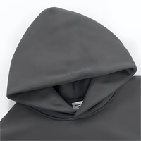 Sweat à capuche unisexe en molleton épais surdimensionné avec logo personnalisé en relief 3D, essentiel du streetwear, pour hommes