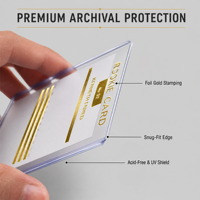Porte-cartes de visite en PVC 35pt 3x4 avec logo personnalisé - Impression sérigraphique
