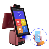 Terminal de paiement électronique intelligent à double écran de 15,6 pouces, écran tactile, point de vente, ordinateur POS Windows Android, matériel informatique