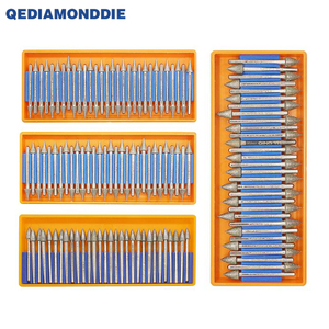 Cabezal de molienda recubierto de diamante, herramienta rotativa, vástago de 3mm, puntas montadas para grabado, 30 unidades/juego - Product Image 2