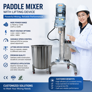 Dispersión de dispersión de emulsión de 50-100L Elevación hidráulica Dispersor de alta velocidad Máquina mezcladora de pintura Mezclador DE ALTO cizallamiento - Product Image 4